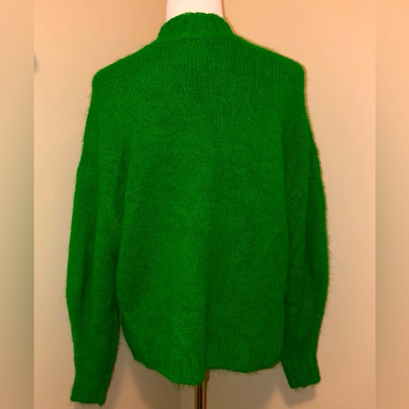 Pistola Carlen Fern Green Mock Neck Oversized Sweater,Size-Small(P2P-23.75”-24”) - Picture 3 of 9